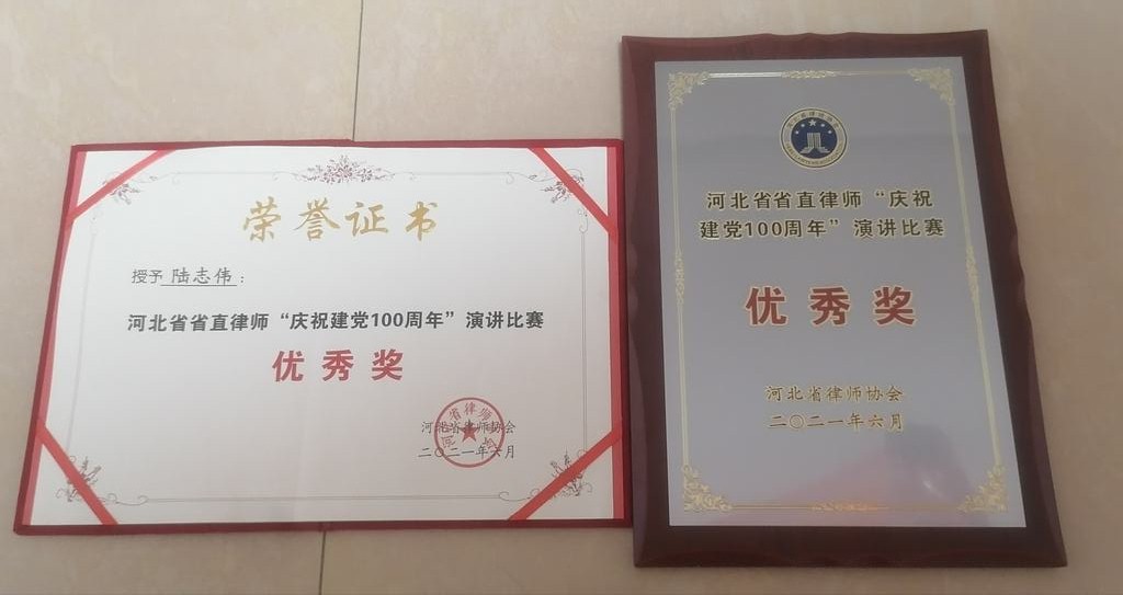 省直律师优秀奖